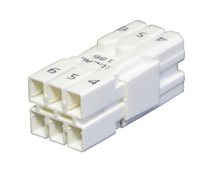 PowerPlug® 灯具断开连接器 Model 186 母头半体 (2K/BX) (30-1186F)