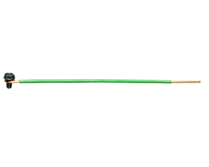 实心线接地尾线 螺丝/剥皮 12 AWG 10英寸 (500/BX) (30-3394)