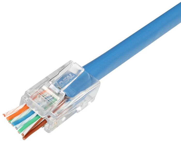 CAT6a/6 直通 RJ45 连接器 大直径 (CAT6a_6_Feed_Thru_RJ45)