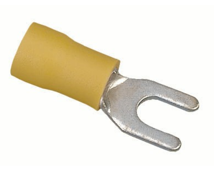 乙烯基绝缘叉形端子 12-10 AWG (Vinyl_Insulated_Spade_Terminal_12_10_AWG)